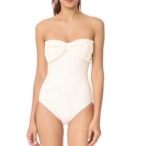 Off white (Pearl color) bow swim suit bandeau